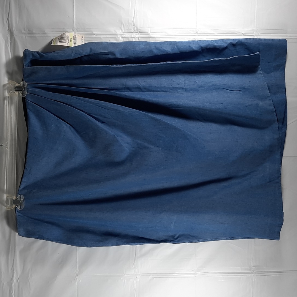 NWT CHARTER CLUB SOFT BLUE DENIM WRAP SKIRY SZ 18W